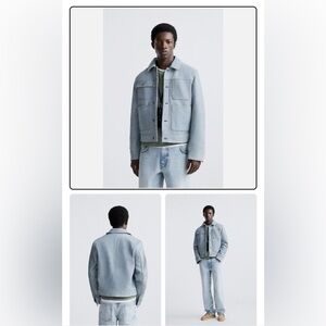 Buffalo Leather Jacket - Size L - Zara Brand New